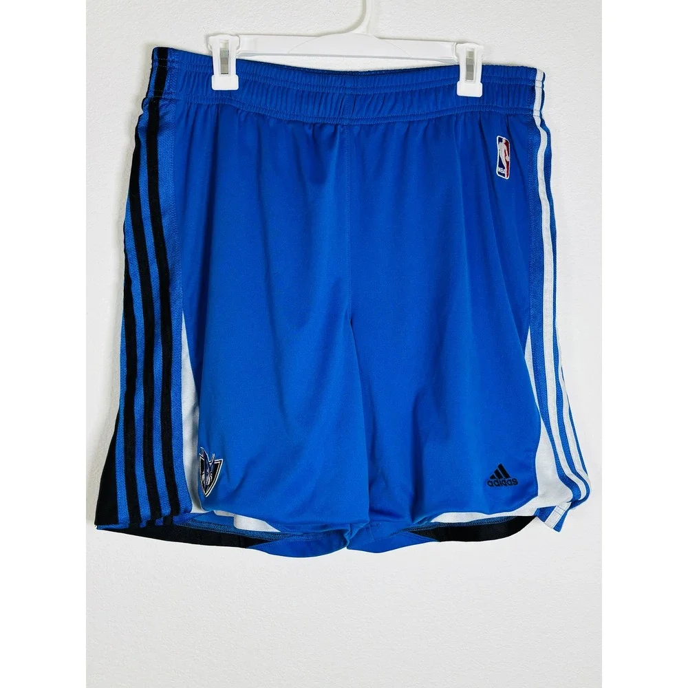 Adidas Dallas Mavericks NBA Basketball Shorts Mens XL Blue Climalite 9902A 08